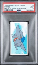 1989 DUMBO Brooke Bond Foods MAGICAL WORLD OF DISNEY #6 PSA 9 MINT