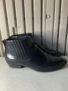 Massimo Dutti Women’s Black Leather heeled pointy boots UK 7 EUR 40 - Used/Clean - Picture 1 of 24