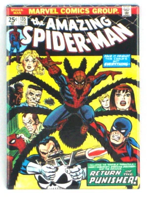 Amazing Spider-Man #135 Cover Refrigerator Magnet John Romita Marvel Punisher - Image 1 of 2