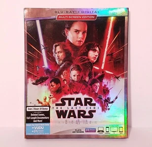 Star Wars: The Last Jedi - Multi-Screen Edition w/Slipcover Blu-Ray Clean/Tested - Picture 1 of 7