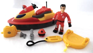 FIREMAN SAM - ELVIS CRIDLINGTON WITH SIMBA JUNO JET SKI AND ACCESSORIES - Picture 1 of 4