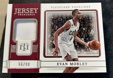2022-23 Panini National Treasures Jersey Treasures Evan Mobley JERSEY 66/99 Cavs