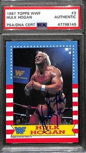 1987 Topps WWF Wrestling Card #3 Hulk Hogan Autograph PSA DNA Authentic 8287 - Picture 1 of 4