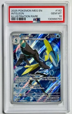 POP 1🥇 Pokemon PSA 10 GEM MINT INTELEON 142/132 (IR) Mega Evolution English - Image 1 of 2
