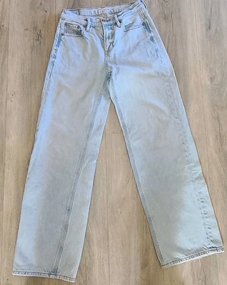 American Eagle Jeans Women 0R Blue Mid Rise 90s Wide Leg Light Wash Relax Casual - Image 1 of 4