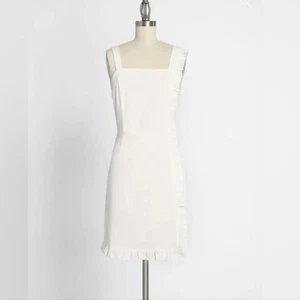 Mini Vestido MODCLOTH Get Ready To Volantes en Blanco 14 - Imagen 1 de 5