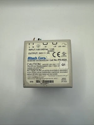 Fuente de alimentación Altech ps-4524 100-240vac 24v 2a Foto 1 de 3
