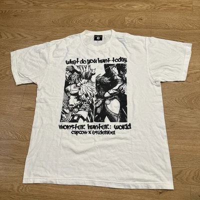 Vintage Monster Hunter Shirt Mens XL White Video Game Capcom 90s Cartoon USA - Image 1 of 4