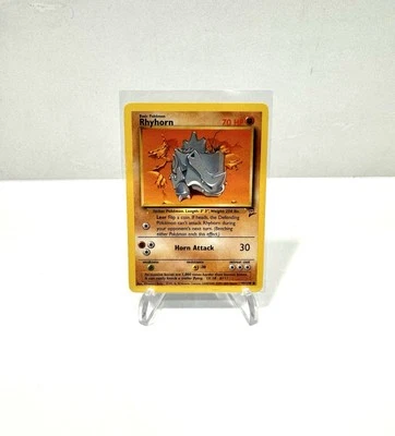 Rhyhorn - 1999 Base Set 2 - 90/130 Pokemon Card 151 WOTC - * PACK FRESH NEW! * - Image 1 of 3