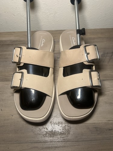 Clarks Cloudsteppers sandalo donna con zeppa drift doppie fibbie colore sabbia taglia 9 5