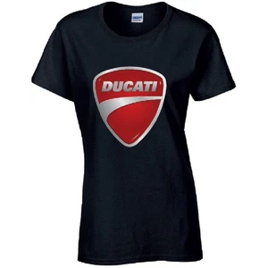 Ducati Ladies Cotton T-Shirt 3 colours 5 sizes Available Printed LT06 - Picture 1 of 6