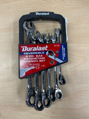 Набор из 6 реверсивных храповых гаечных ключей Duralast SAE 64-115 - Изображение 1 из 2