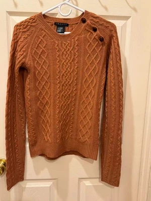 Suéter tejido Theory 100 % cachemir color caramelo para mujer talla S/P   Foto 1 de 4