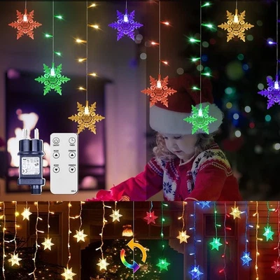 Tenda luminosa dimmerabile RGB e colorata 12M 360 LED Natale luce decorativa festa deco - Immagine 1 di 4