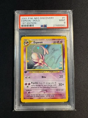 Pokemon Neo Discovery Espeon 1st Edition PSA 9 Holo Rare Mint - Image 1 of 4