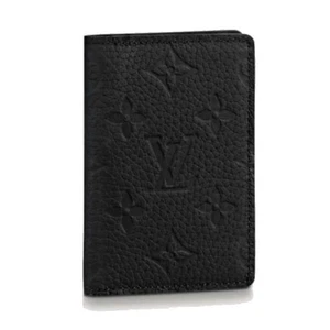 Louis Vuitton Pocket Organizer Card Holder Taurillon Black M69044 62100932 - Picture 1 of 3