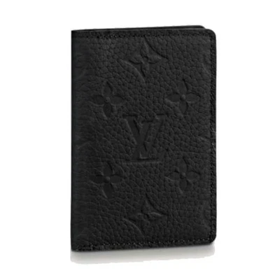 Louis Vuitton Pocket Organizer Card Holder Taurillon Black M69044 62100932 - Image 1 of 3