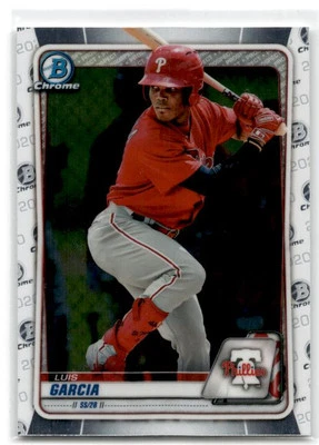 2020 Bowman #BCP-126 Luis Garcia Chrome Prospects Philadelphia Phillies - Image 1 of 2
