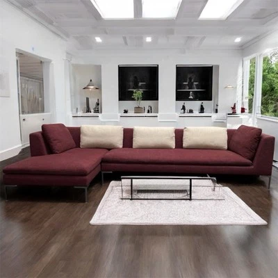 ICONIC B&B ITALIA CHARLES FABRIC CORNER CHAISE SOFA CONTEMPORARY SETTEE RP£13000 - Image 1 of 4