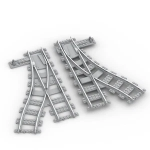 1x 53404、53407 Teil Fahrzeug Spur, Zug, Kunststoff RC Züge Weiche rechts NEU - Bild 1 von 3