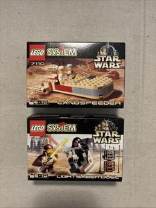 Lego Star Wars 1999 #7110 Landspeeder & #7101 Duel. New NIB - Picture 1 of 10