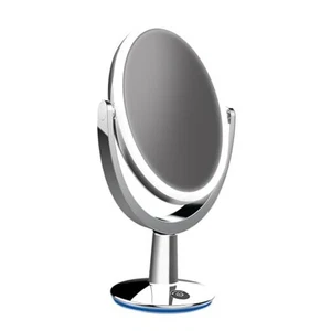 Superstar Oval Shaped Dual-Sided Lighted Makeup Mirror, 1X/5X 6.6"L x 9.2"W - Picture 1 of 8