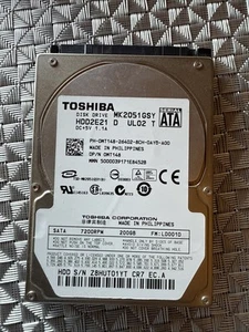 TOSHIBA 200GB 2.5 7200RPM SATA 16MB MK2051GSY - Picture 1 of 2