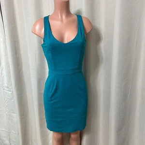Cynthia Rowley Sleeveless Above Knee Shift Dress Women's Size 2 Teal Blue - Picture 1 of 9