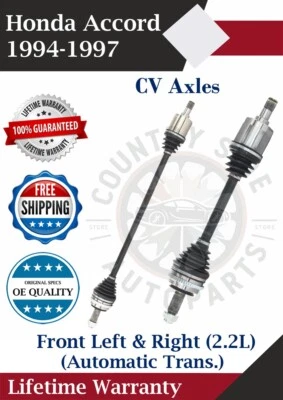 Nuevos ejes CV delanteros OE para Honda Accord 1994-1997 2,2 L automático garantía de por vida. Foto 1 de 4