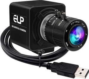 ELP 12mp USB Camera Manual Zoom Webcam | 1080P 120fps Variable Focus Lightburn - Photo 1/10