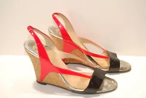 Christian Louboutin Damen Slingpumps rot & schwarz Lackleder Gr. 39 - Bild 1 von 7