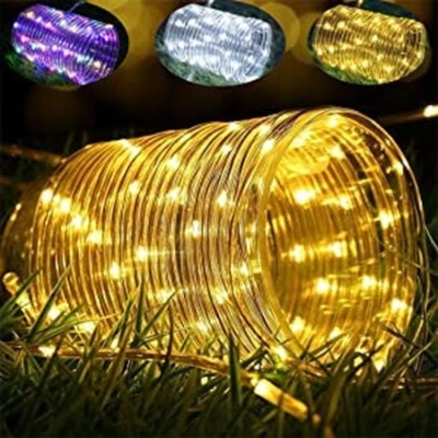 32M Outside Garden Solar Rope Starry String Lights Party Wedding Camping Pool UK - Image 1 of 4