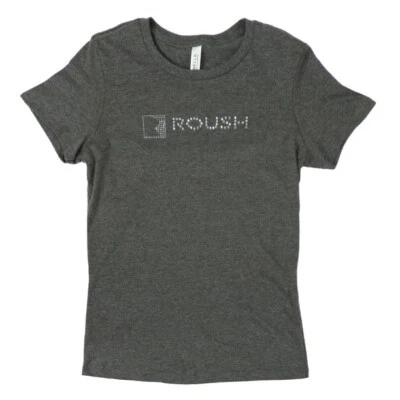 Camiseta para mujer Roush Performance Bling estrás logotipo camiseta gris S-XL Foto 1 de 2