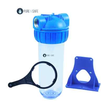 10" Clear Water Filter Housing 1" Brass ports. Suit House, Caravan, Tank, Boat - Image 1 of 4