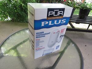 PUR PLUS Faucet Mount Water Filtration System White W/ Filter And Gauge NEW!