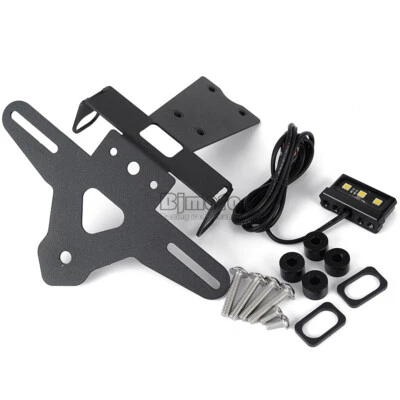 License Plate Bracket Holder Frame LED Light For HONDA CBR500R 2019-2021 Foto 1 de 4
