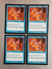 Weatherseed Faeries x4 PLAYSET, MTG Urza's Legacy (1999) Common Blue Creature NM