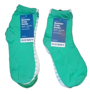 Old Navy Two Packs Of 3 Each Womens One Size Fits Green Shamrock Socks - Picture 1 of 1