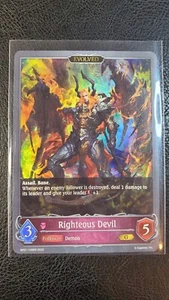 Righteous Devil EVOLVED FOIL BP01-106EN M PF Shadowverse Evolve Series - Picture 1 of 2