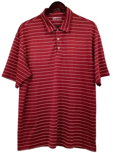 Nike golf Nike Fit Dry Mens XL Red Striped Polo Shirt EUC - Picture 1 of 4