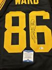 Maillot de coupe signé dédicacé style Hines Ward Pittsburgh Steelers taille XL...