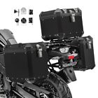 Aluminium Panniers Set + Top Box For Honda Nc 700 X / 750 X Gx38-45 Black