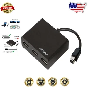 Effortless Plug and Play 3 Monitor Splitter - Mini DisplayPort MST Technology - Picture 1 of 4