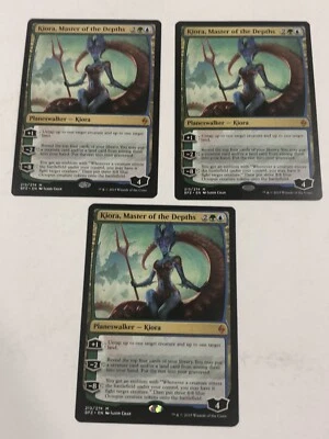 Magic The Gathering Kiora Master Of The Depths X3 BFZ 213 - Image 1 of 4