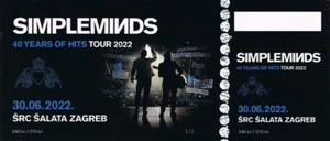 SIMPLE MINDS 30.06.2022. ZAGREB CROATIA - CONCERT TICKET - Picture 1 of 1