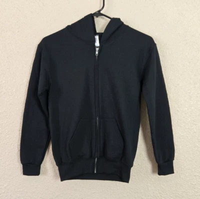 Sudadera con Capucha Jerzees Nublend Negra Cremallera Completa Juvenil Talla Mediana Nueva #1S1363 Foto 1 de 4