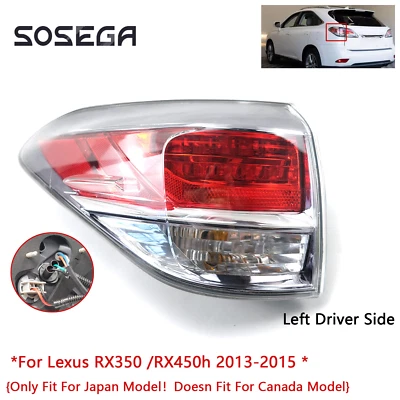 Lente y carcasa de luz trasera exterior lateral izquierda con bombilla para Lexus RX350 RX450h 13-15 Foto 1 de 4