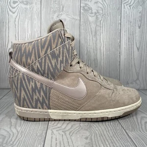 Nike Dunk Sky Hi Hidden Wedge Gray Suede Bolt 543258-003 Womens Size 10 Shoes - Picture 1 of 11
