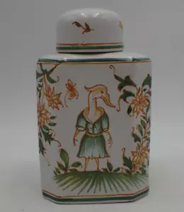 vial, antique bottle Moustier grotesque decor - Picture 1 of 9