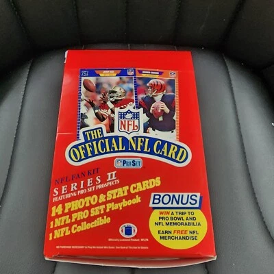 1989 PRO SET NFL FOOTBALL SERIES 2 BOX 36 FACTORY SEALED PACKS SANDERS RC MINT - Image 1 of 4